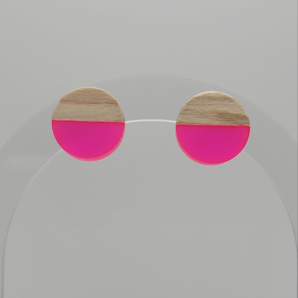 Two Toned Wooden Earrings